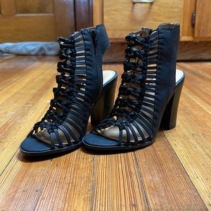 Black Apricot Lane Strappy High Heels